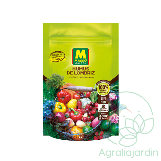 Humus de Lombriz 3L Massó Garden