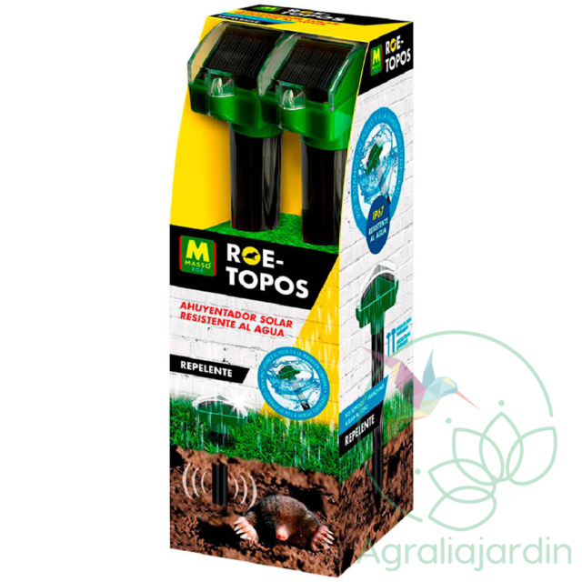 Ahuyentador solar ROE TOPOS resistente al agua
