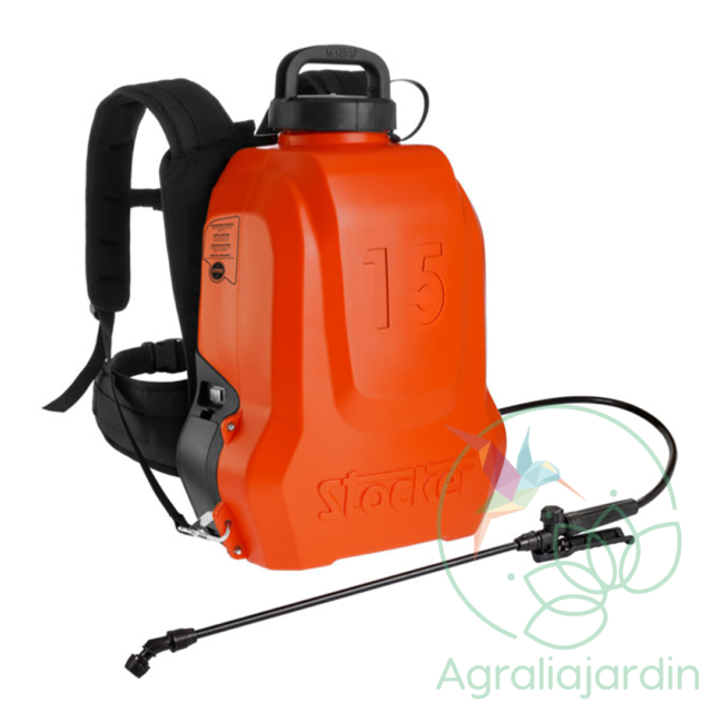 Bomba pulverizadora de mochila Stocker Ergo 15 L FPM modelo a batería Li-Ion
