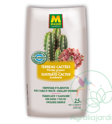 Sustrato especial Cactus Massó 2,5 litros