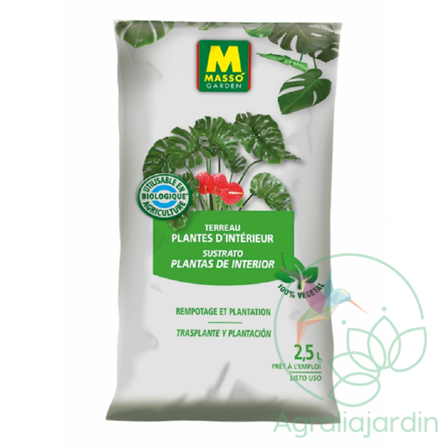 Sustrato especial plantas de interior Massó 2,5 litros