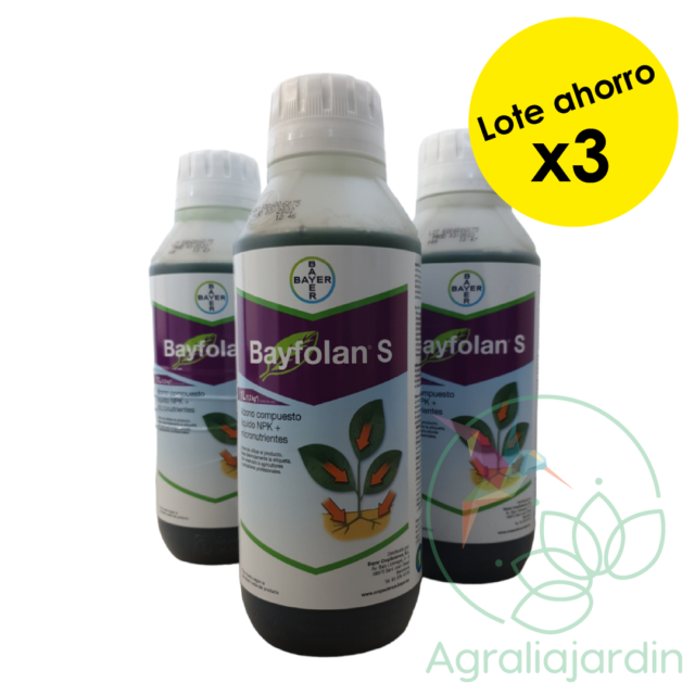 Bayfolan S 1L Abono foliar Bayer Pack ahorro 3 unidades
