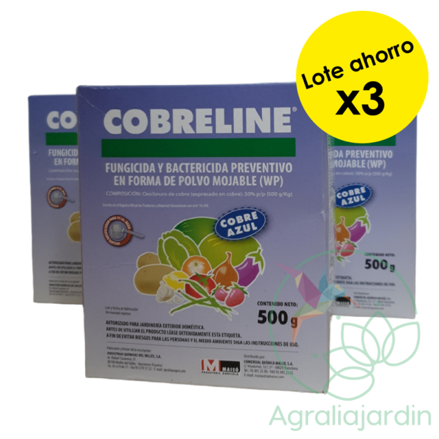 Fungicida Cobreline JED 500 gr Pack ahorro 3 unidades