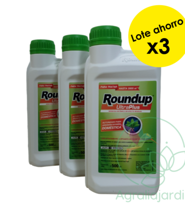 Herbicida Total concentrado Roundup 500ml Pack ahorro 3 unidades