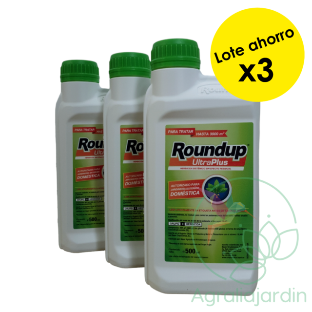 Herbicida Total concentrado Roundup 500ml Pack ahorro 3 unidades